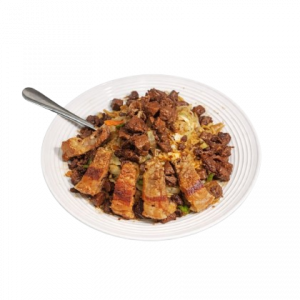 b3 topped with carabeef + pork liver + karahay